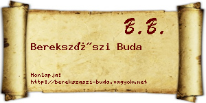 Berekszászi Buda névjegykártya